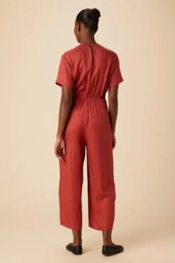 Fantasia Tencel Jumpsuit - Red Clay -Deals Zesty Vex Store 10166 Fantasia Tencel Red Clay 3