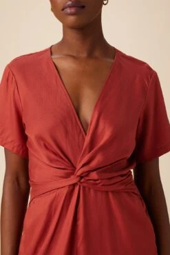 Fantasia Tencel Jumpsuit - Red Clay -Deals Zesty Vex Store 10166 Fantasia Tencel Red Clay 4