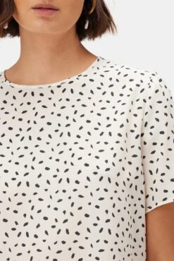 Odilia Washable Silk Blouse - Doucet Dot Ivory -Deals Zesty Vex Store 10175 Odilia Silk Doucet Dot Ivory 4