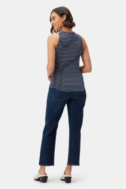 Jillian Dream Knit Tank - Navy Natural Stripe -Deals Zesty Vex Store 10177 Jillian Stripe Amsterdam Stripe Navy Natural 3