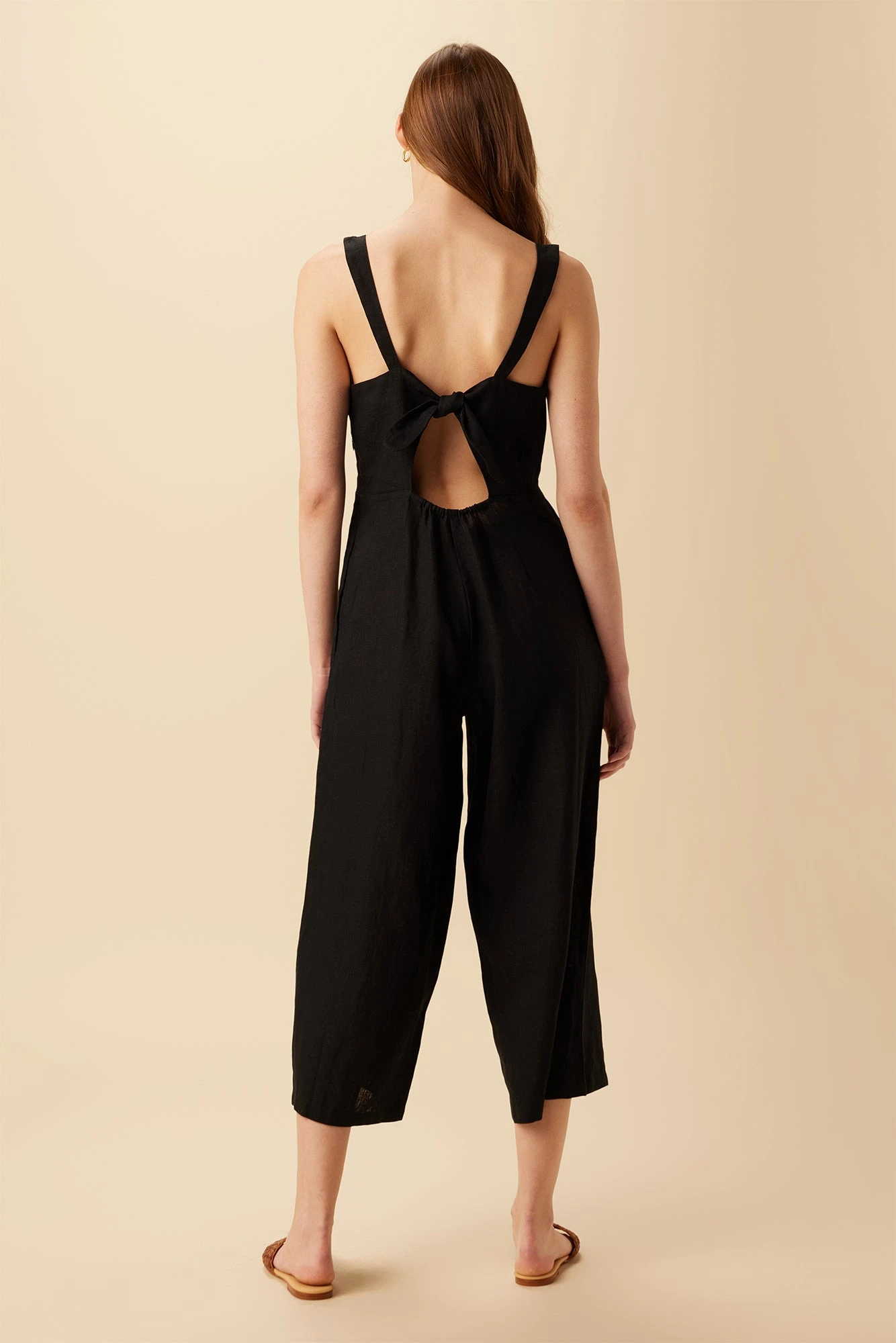 Taya Linen Jumpsuit - Black 5 Taya Linen Jumpsuit - Black - Image 3