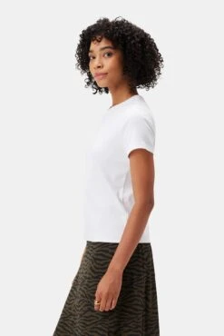 Eleanor Baby Rib Tee - White -Deals Zesty Vex Store 10194 Eleanor White Baby Rib 2