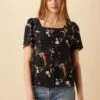 Donna Washable Silk Blouse - Marin Floral -Deals Zesty Vex Store 10206 Donna Marin Floral 1