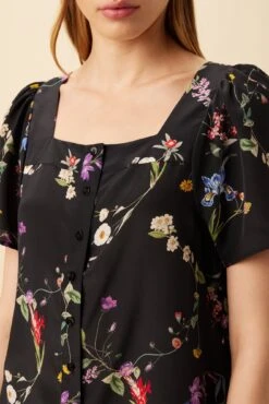 Donna Washable Silk Blouse - Marin Floral -Deals Zesty Vex Store 10206 Donna Marin Floral 4