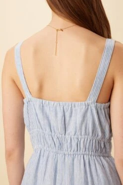 Elio Linen Midi Dress - Blue Natural Stripe 11 Elio Linen Midi Dress - Blue Natural Stripe -Deals Zesty Vex Store 10223 Elio Linen Blue Natural Stripe 5