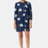 Darla 3/4 Sleeve Washable Silk Dress - Luna