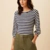 Issa Reverie Knit Tee - Navy Natural Stripe 2 Issa Reverie Knit Tee - Navy Natural Stripe -Deals Zesty Vex Store 10263 Issa Stripe Paris Stripe Ivory Navy 1