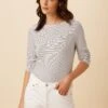 Cecelia Long Sleeve Reverie Slub Tee - Gigi White Stripe 2 Cecelia Long Sleeve Reverie Slub Tee - Gigi White Stripe -Deals Zesty Vex Store 10271 LS Cecelia Gigi White Stripe 1