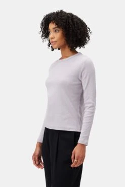 Eleanor Long Sleeve Baby Rib Tee - Lilac -Deals Zesty Vex Store 10277 Eleanor LS Lilac 2