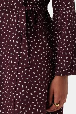 Ivy Long Sleeve Washable Silk Dress - Doucet Dot Vineyard -Deals Zesty Vex Store 10289 LS Ivy Doucet Dot Vineyard 5