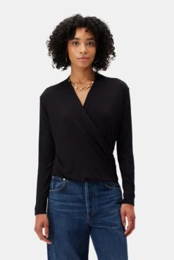 Calais Dream Knit Blouse - Black