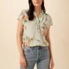 Renata Washable Silk Blouse - Cannes Floral -Deals Zesty Vex Store 1068 Renata Cannes Floral 1