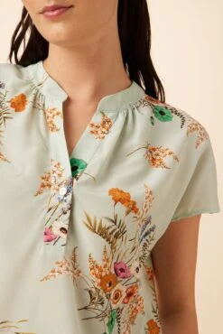 Renata Washable Silk Blouse - Cannes Floral -Deals Zesty Vex Store 1068 Renata Cannes Floral 4