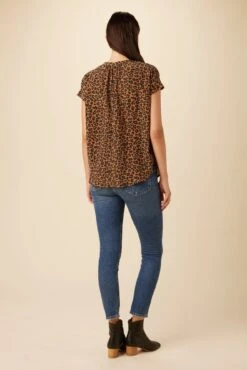 Renata Washable Silk Blouse - Caramel Sauvage -Deals Zesty Vex Store 1068 Renata Caramel Savauge 3