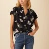 Renata Washable Silk Blouse - Ladera Floral -Deals Zesty Vex Store 1068 Renata Ladera Floral 1