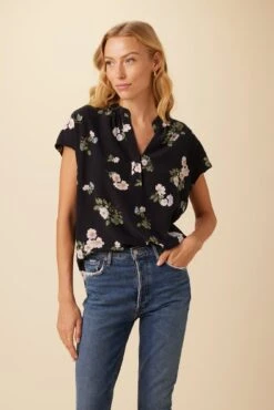 Renata Washable Silk Blouse - Ladera Floral