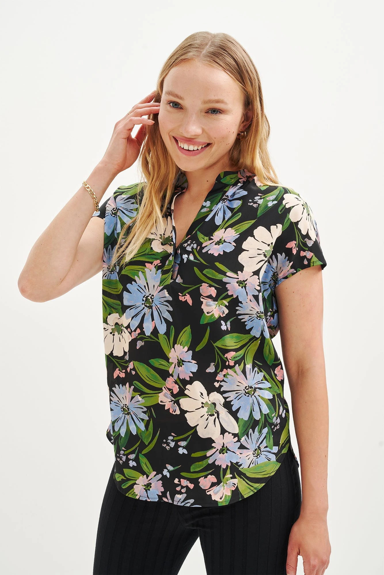Renata Washable Silk Blouse - Printemps Floral 3 Renata Washable Silk Blouse - Printemps Floral