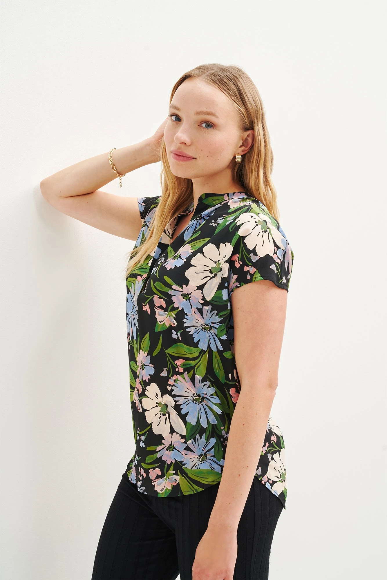 Renata Washable Silk Blouse - Printemps Floral 4 Renata Washable Silk Blouse - Printemps Floral - Image 2