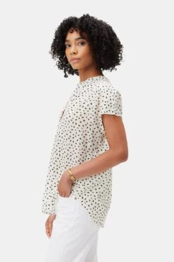 Deals Zesty Vex Store -Deals Zesty Vex Store 1068 Renata Silk Doucet Dot Ivory 2