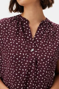 Renata Washable Silk Blouse - Doucet Dot Vineyard 8 Renata Washable Silk Blouse - Doucet Dot Vineyard -Deals Zesty Vex Store 1068 Renata Silk Doucet Dot Vineyard 4