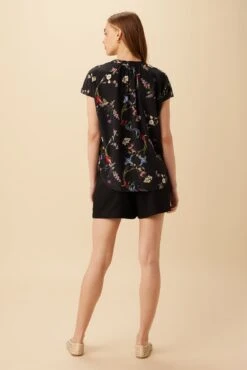 Renata Washable Silk Blouse - Marin Floral -Deals Zesty Vex Store 1068 Renata Silk Marin Floral 3