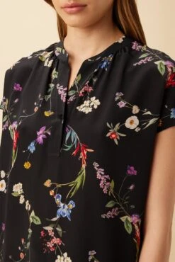Renata Washable Silk Blouse - Marin Floral -Deals Zesty Vex Store 1068 Renata Silk Marin Floral 4