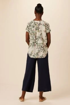 Renata Washable Silk Blouse - Silverwood Floral -Deals Zesty Vex Store 1068 Renata Silverwood Floral 3