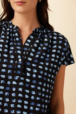 Renata Washable Silk Blouse - Squared Up Black -Deals Zesty Vex Store 1068 Renata Squared Up Black 4