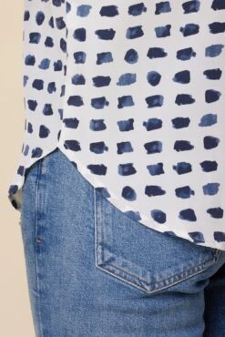 Renata Washable Silk Blouse - Squared Up White -Deals Zesty Vex Store 1068 Renata Squared Up White 5