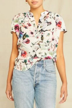 Renata Washable Silk Blouse - Windsor Floral