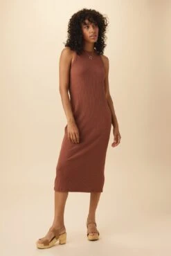 Brantley Paris Rib Dress - Earth