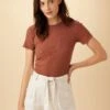 Eleanor Paris Rib Tee - Earth -Deals Zesty Vex Store 14 10194 Eleanor Earth 1