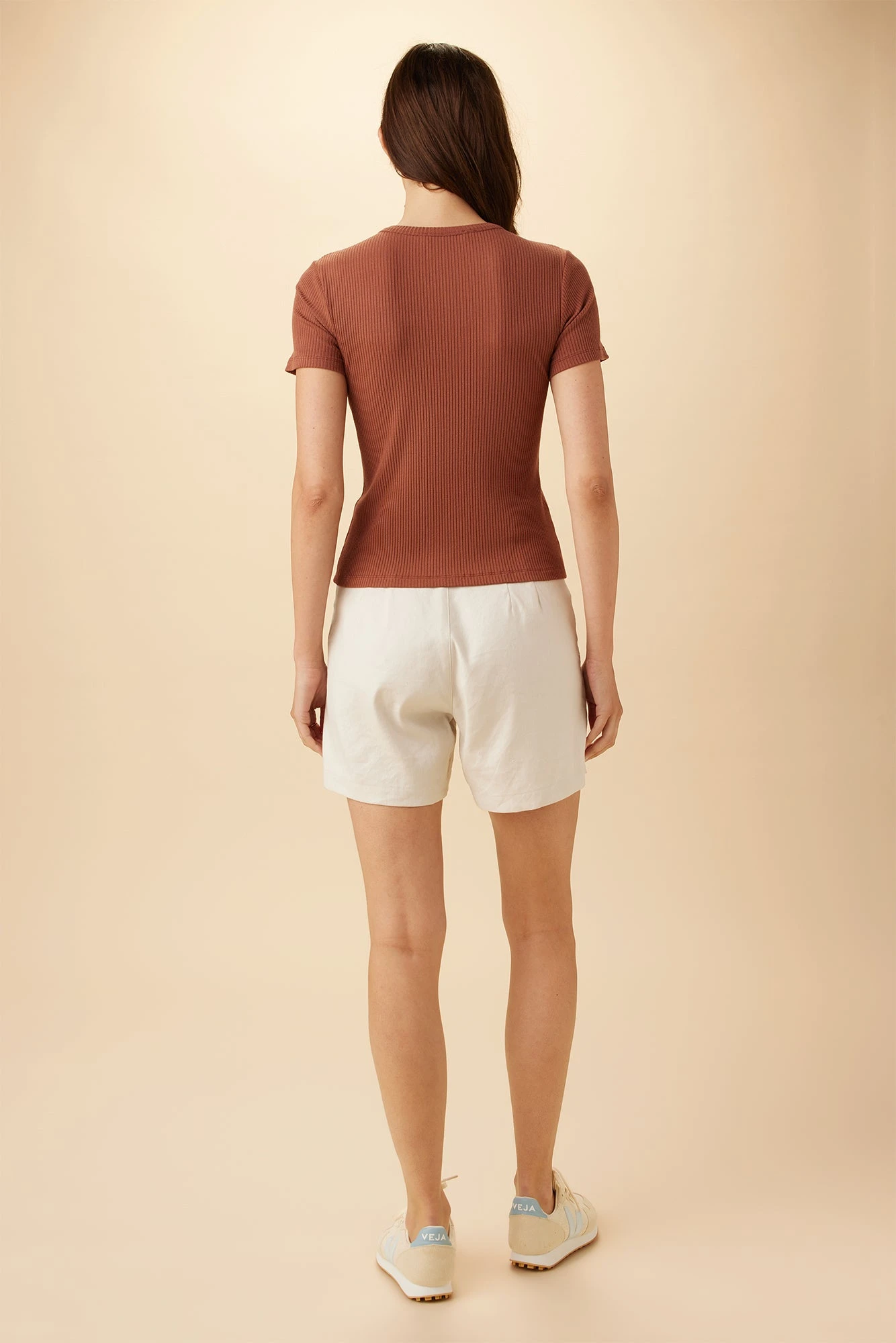 Eleanor Paris Rib Tee - Earth 5 Eleanor Paris Rib Tee - Earth - Image 3