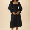 Averill Ramie Viscose Dress - Black -Deals Zesty Vex Store 18 10168 Averill Black 1