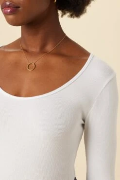 Itana Long Sleeve Dream Rib Tee - White -Deals Zesty Vex Store 20 9456 Itana White 4