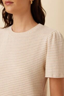 Odilia Scallop Knit Tee - Natural Oatmeal -Deals Zesty Vex Store 2304 SS Scalloped Odilia Natural Oatmeal 4