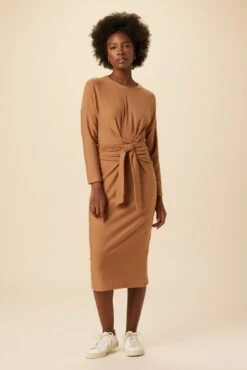 Russo Luxe Fleece Dress - Camel