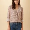 Kaya Washable Silk Blouse - Valencia Dot Pink -Deals Zesty Vex Store 28 8509R1 Kaya Silk Valencia Dot 1