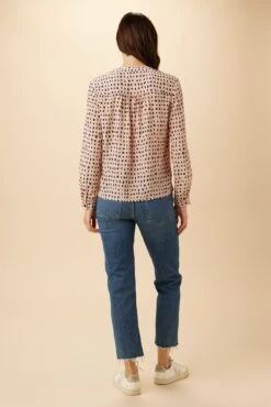 Kaya Washable Silk Blouse - Valencia Dot Pink -Deals Zesty Vex Store 28 8509R1 Kaya Silk Valencia Dot 3