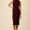 Lux Paris Rib Midi Dress - Plum -Deals Zesty Vex Store 3002R1 SL Lux Plum 1