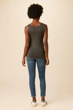 Iris Dream Knit Tank - Anthracite -Deals Zesty Vex Store 4012 Iris Scoop Neck Tank Anthracite 3