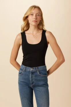 Iris Dream Knit Tank - Black