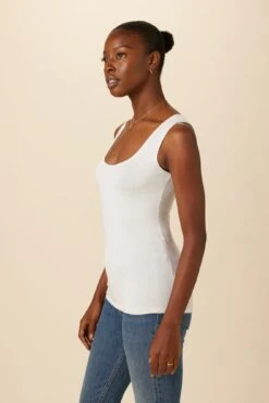 Iris Dream Knit Tank - White -Deals Zesty Vex Store 4012 Iris Scoop Neck Tank White 2