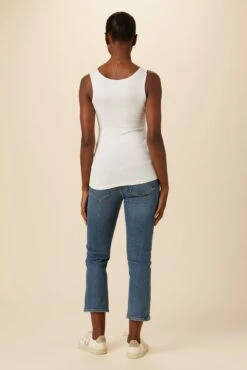 Iris Dream Knit Tank - White -Deals Zesty Vex Store 4012 Iris Scoop Neck Tank White 3