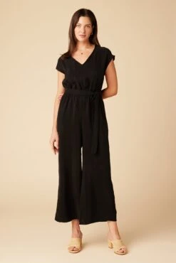 Wynnie Cupro Jumpsuit - Black
