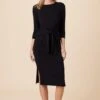 Colombe 3/4 Sleeve Reverie Knit Dress - Black -Deals Zesty Vex Store 6054 34 Slv Colombe Black 1