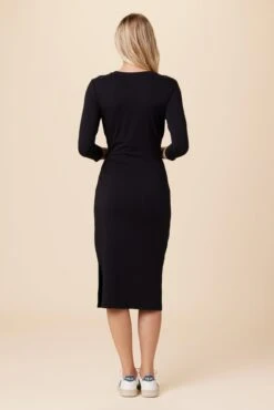 Colombe 3/4 Sleeve Reverie Knit Dress - Black -Deals Zesty Vex Store 6054 34 Slv Colombe Black 3