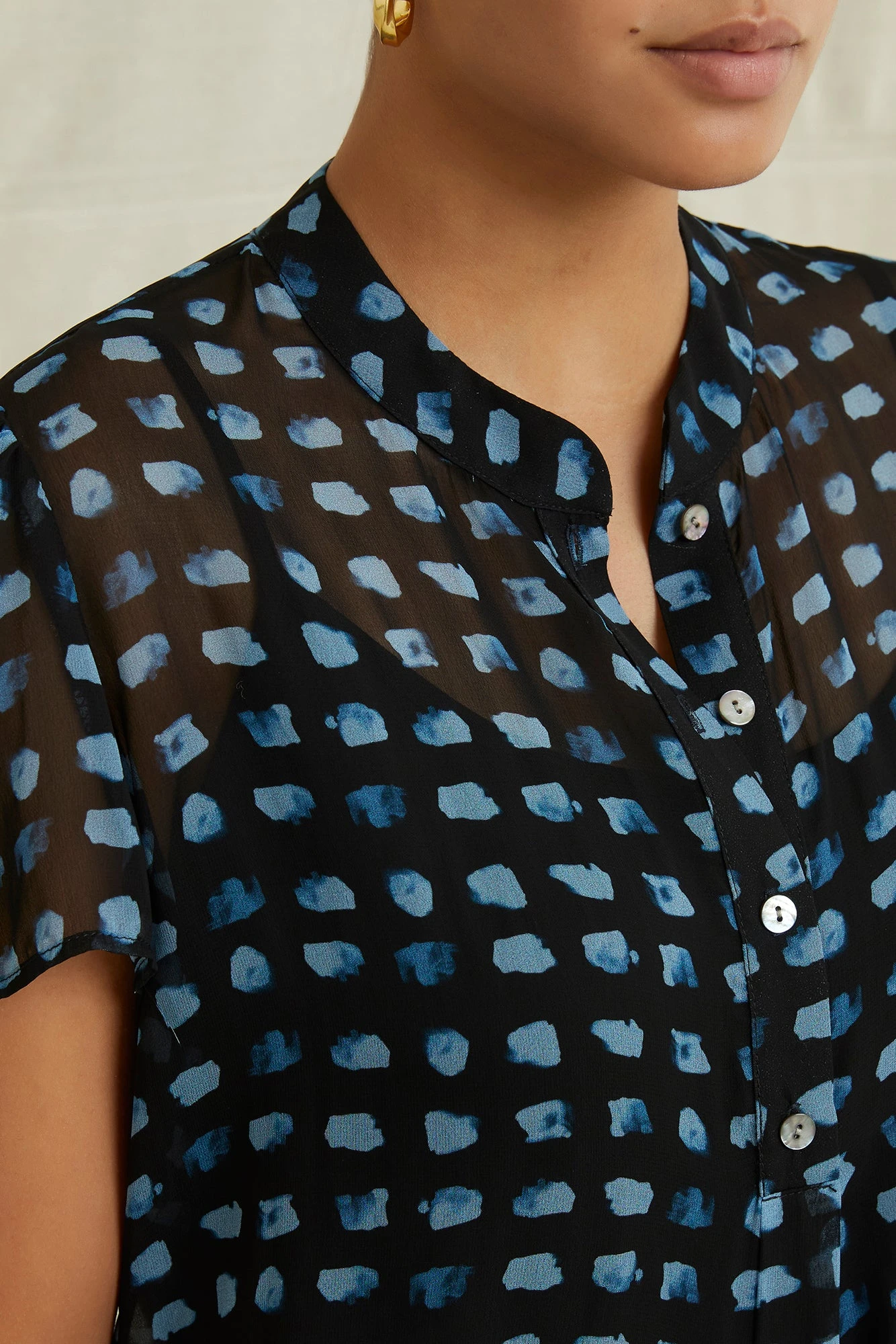 Elodie Nouveau Silk Blouse - Squared Up Black 6 Elodie Nouveau Silk Blouse - Squared Up Black - Image 4