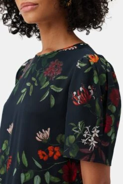 Darla Washable Silk Dress - Osaka Floral -Deals Zesty Vex Store 703 Darla Osaka Floral 4