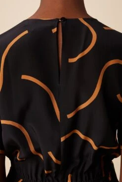 Fantasia Washable Silk Jumpsuit - Waves Caramel -Deals Zesty Vex Store 7551 Fantasia Silk Waves Caramel 5